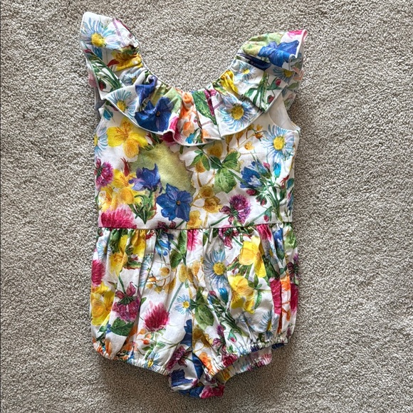 Floral Ruffle Romper - Picture 1 of 3